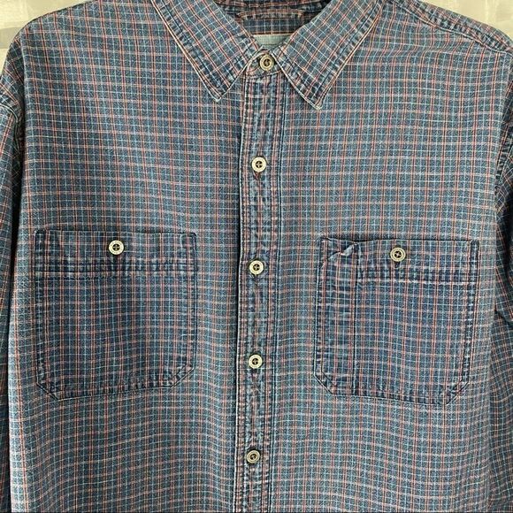 LL Bean Long Sleeve Plaid Button Up Shirt - Picture 3 of 9